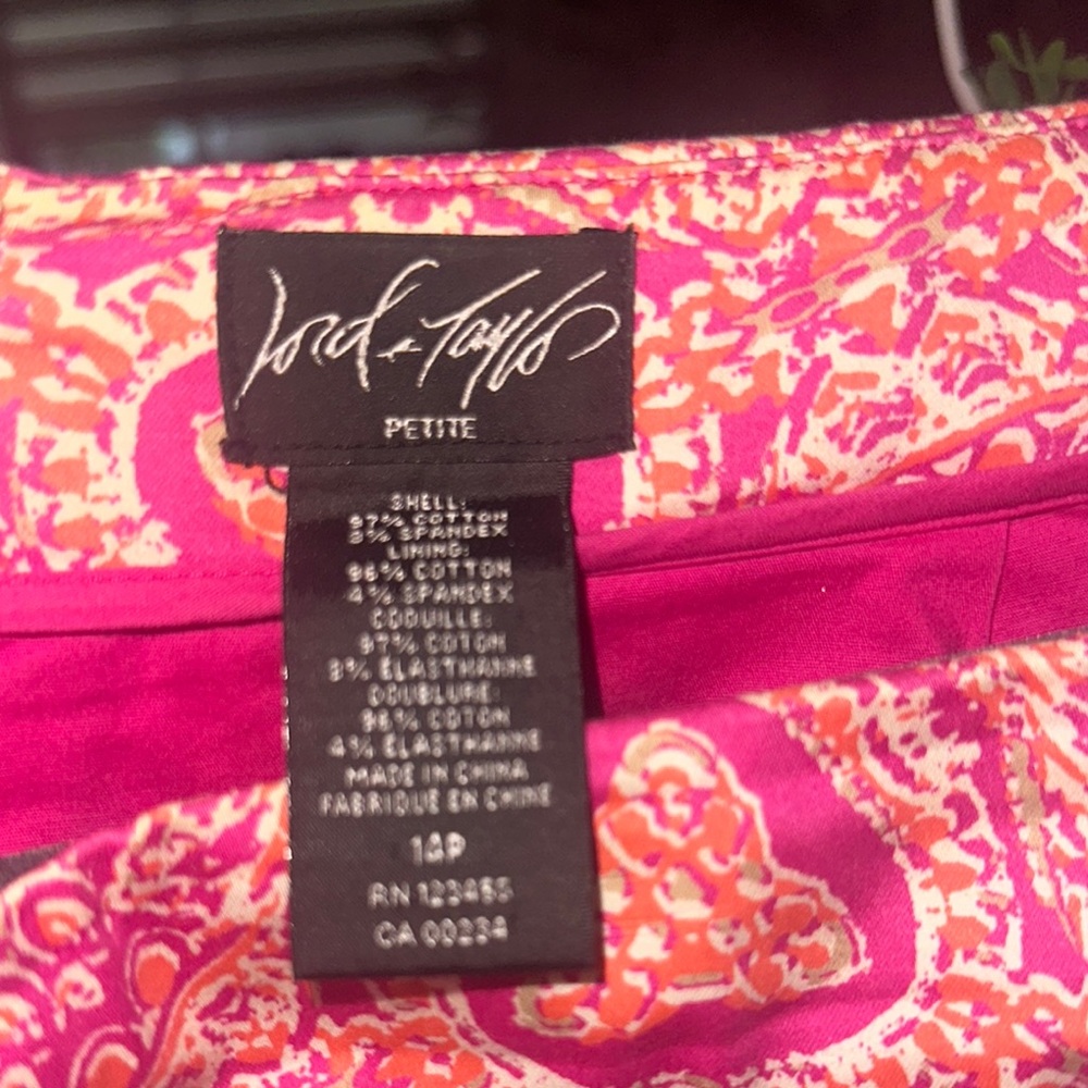 Lord & Taylor Vibrant Pink and Orange Garment